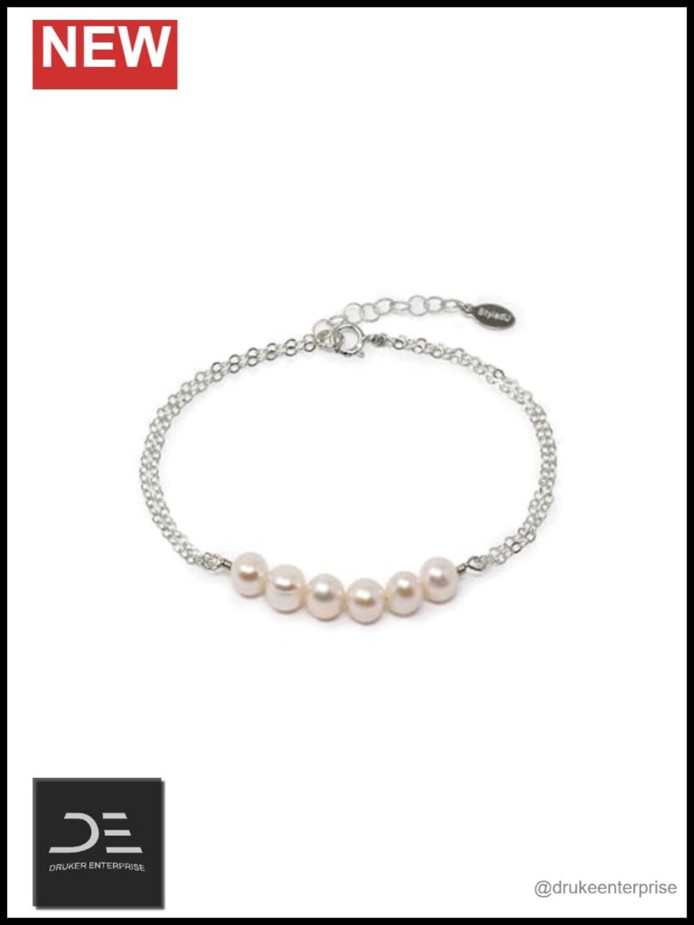 Milestone Birthday Pearl Braclet Sterling Silver Freshwater Pearl Bar Gift for